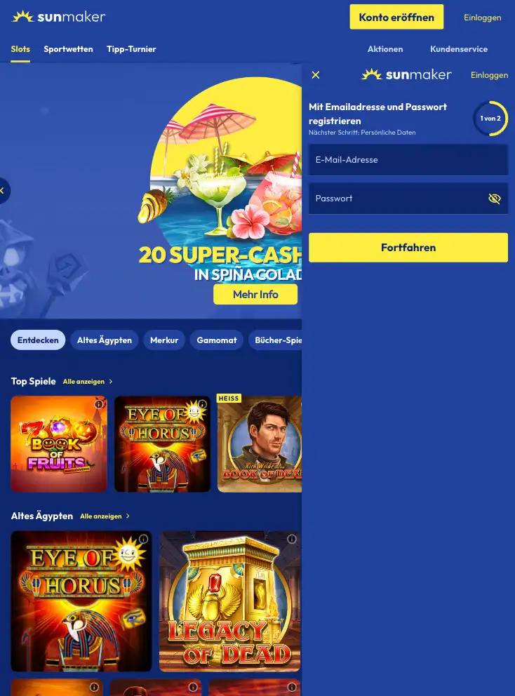 sunmaker casino login
